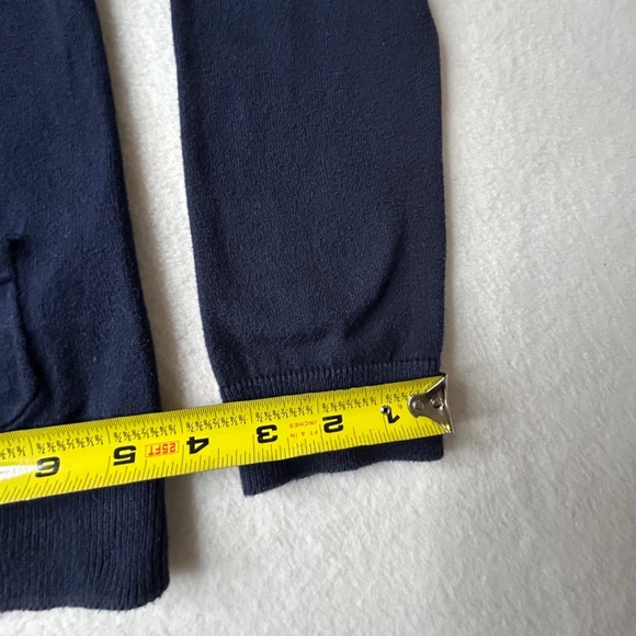 H&M Women's Basic Long Sleeve Button Up Cardigan Sweater Size Small Navy Blue - Picture 9 of 13
